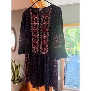 Anthropologie Vanessa Virginia Sz L Kaleidoscope Embellished Beaded Mini Dress